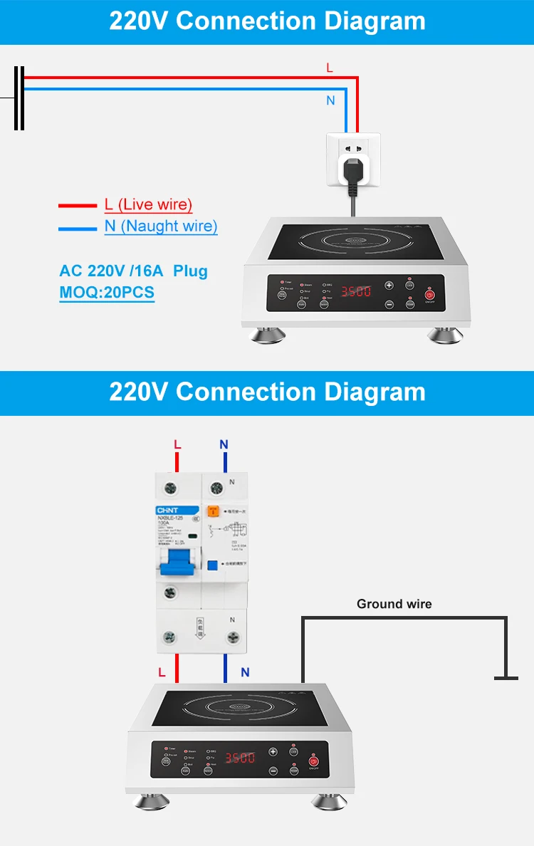 3500w Levels High-power Wholesale 3.5kw Single Multifunctional Electric Cooktop 240v Portable Stove Commercial Induction Cooker