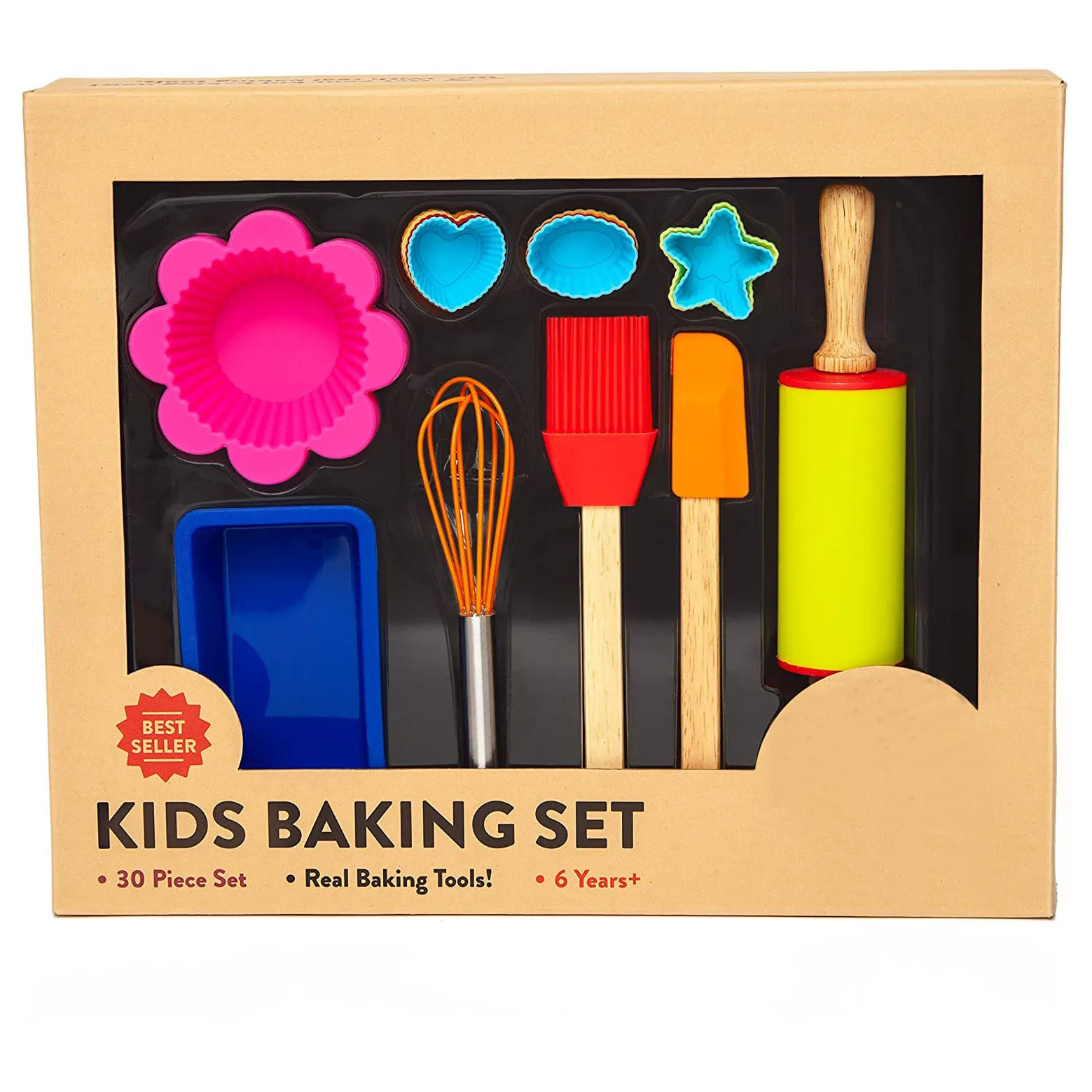 Customized Kitchen Food Safe Silicone Accessories Bread Cake Mold Spatula Kids Bakeware Baking Tools Set