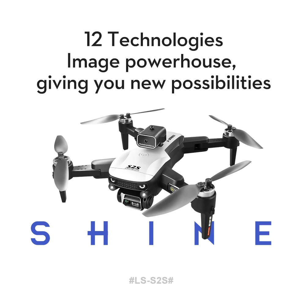 2023 New S2S Mini Drone 2.4G RC Brushless Motor Obstacle Avoidance RC Helicopter Professional Foldable Quadcopter Toy Gift
