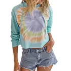 Hoodies Sweatshirt Printed Streetwear Tie Dye Hoodies Sweatshirt Pullover Long Sleeve Casual Autumn Women