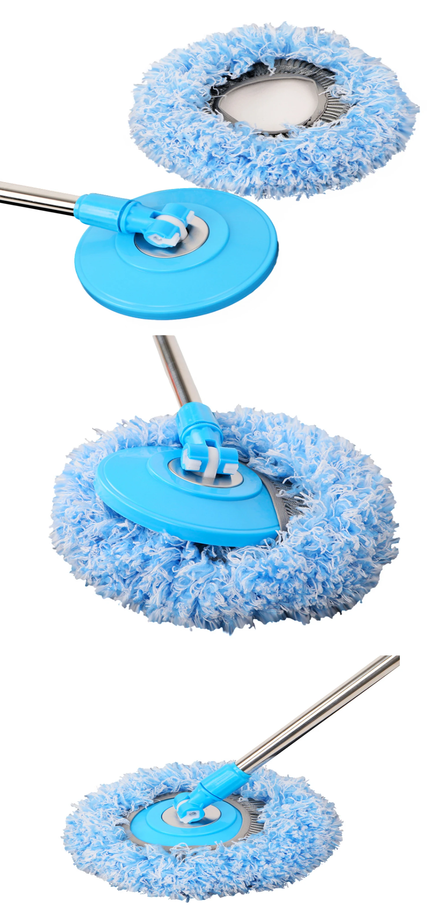 10 Pack Professional Replacement Mop - Blue Chenille Mop - Microfiber Chenille Mop For Delicate Floors - For Delicate Floor Care - For All Floor Cares - View #4