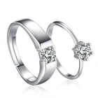 Best Anniversary Gift 925 Sterling Silver Classic Couple Rings Plain Lovers Rings For Men And Women