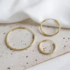 Silver Hoop Earrings Silver 15mm 20mm 30mm Fashionable 925 Silver Circle Hoop Earrings For Girls