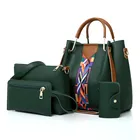 White Lady Hot Selling Pure White 4 Pcs Ladies Bags Handbag Set Lady