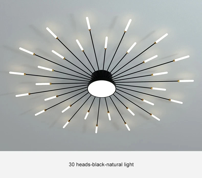 sustained high search volume Home Bedroom Living Room Modern Chandelier Pendant Indoor Lighting Acrylic Firework LED Ceiling Light 9