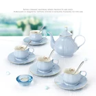 Teapot Set Best Selling Sweet Colorful 15 Pcs Porcelain New Bone China Tea Set Teapot And Cups
