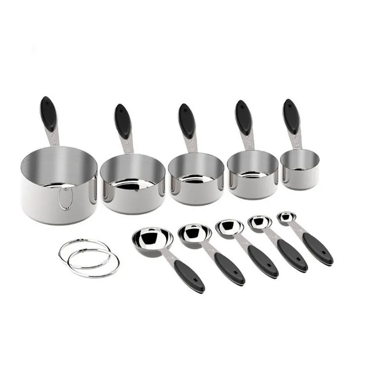 Measuring Cups 18/8 Stainless Steel Measuring Cups and Spoons Set 2022 10 Piece