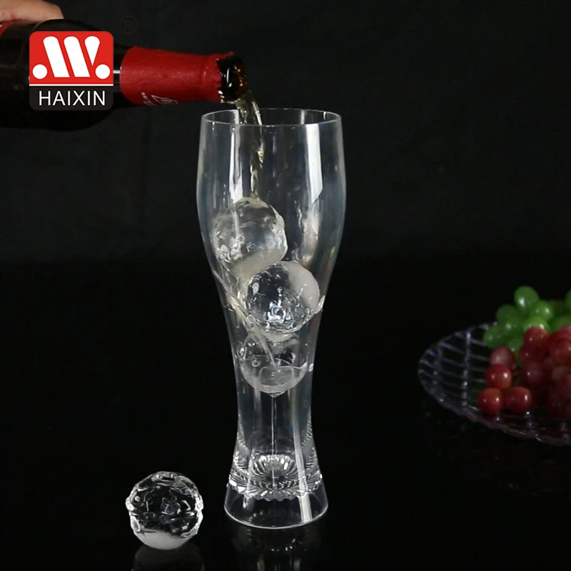 Haixing Plastic Beer Glass OEM Transparent PS Materials Juice Beer Cup