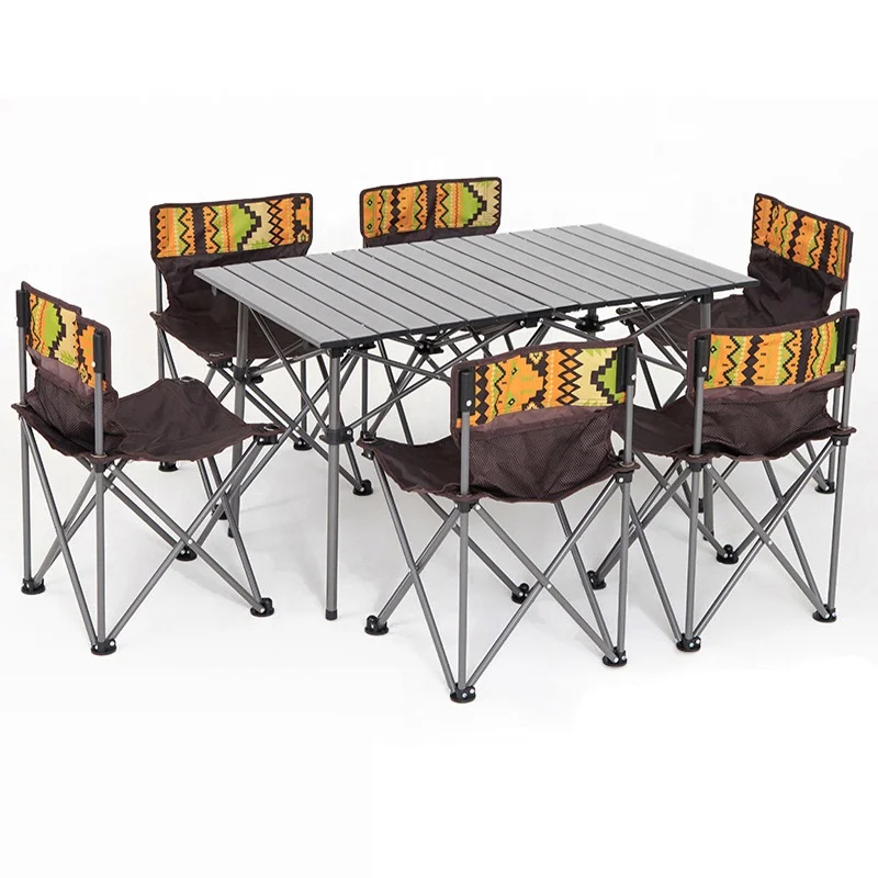 family camping table and chairs