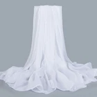 Scarf Silk Chiffon Chiffon New Monochrome Scarf Silk Chiffon Beach Wear Women Scarf Summer