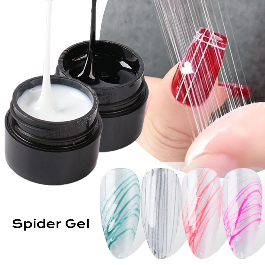 6ml Wire Drawing Gel Nails Polish Spider Web Varnish Painting Liner Diy  Design Black White Lacquer Silk Uv Glue Manicure - Buy Spider Gel,Gel Liner  Nail Art,Spider Gel Nail Art Product on