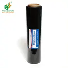 Black Film Pallet Stretch Film 23mic Black LLDPE Wrapping Film Pallet Stretch Film
