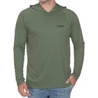 T High Quality Custom Logo Quick Dry Lightweight Men Long Sleeve Hooded T Shirts