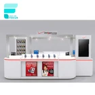 Display Mobile Phone Shop Wooen Glass Display Table With Customed Cellphone Shelf Rack And Kiosk For Phone Shop