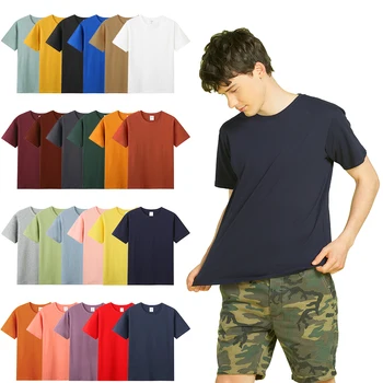 High-quality street plus size 3D logo Mens T shirt Blank 100% Cotton Custom LOGO Printing Unisex men's T-shirt