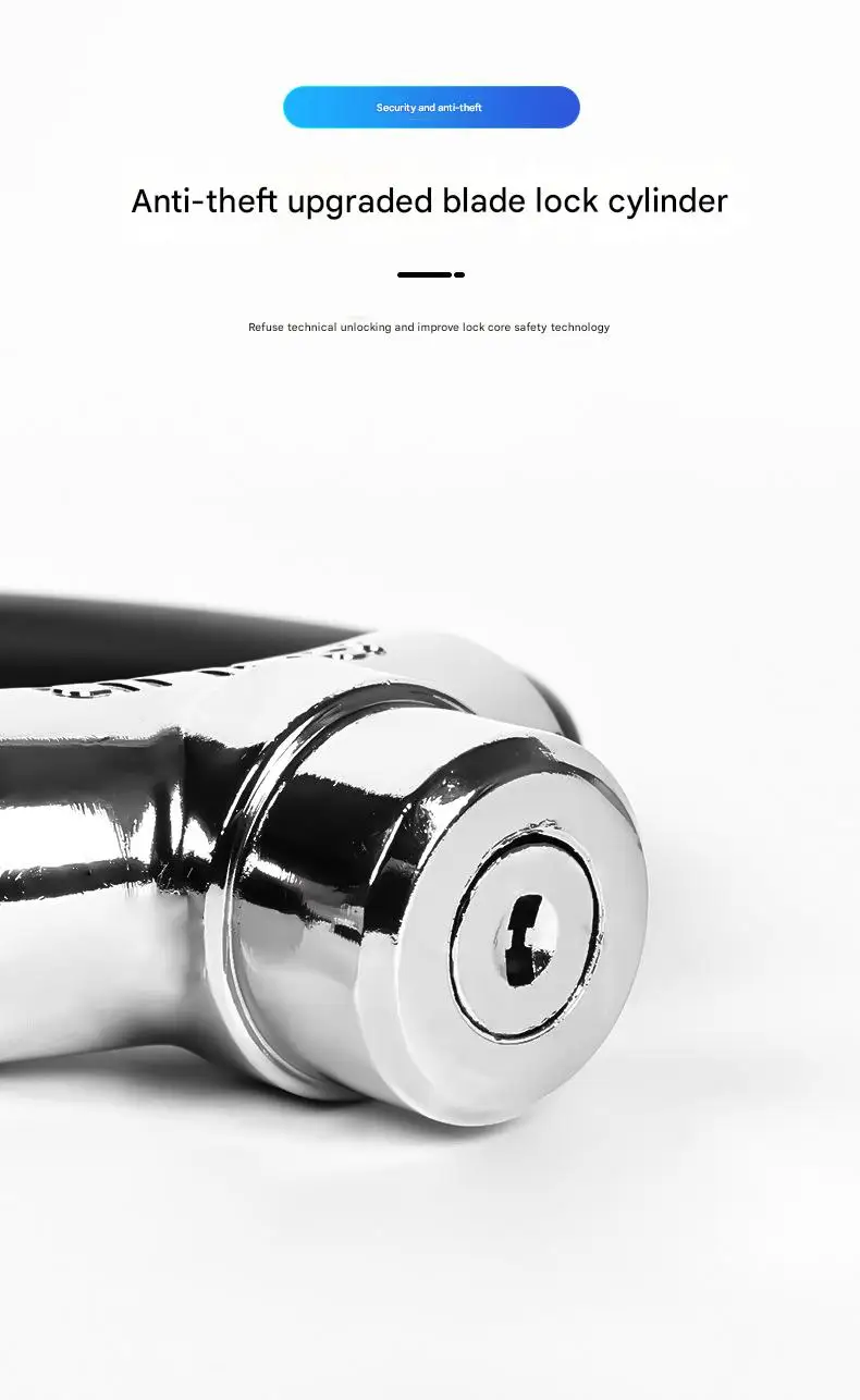 Portable Blue Steel Cable Alloy Lock Ring Bold Anti-Theft Security Motorbike Lock for Mountain Bikes