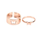 Rings Punk Style Couple Rings Male And Female Pairs Of Rings Combination Butterfly Fashion Personality Rings