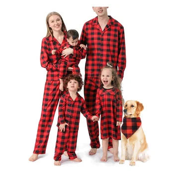 Dropshipping Christmas Matching Pyjamas Knit Holiday Pijamas Family Christmas Pajamas