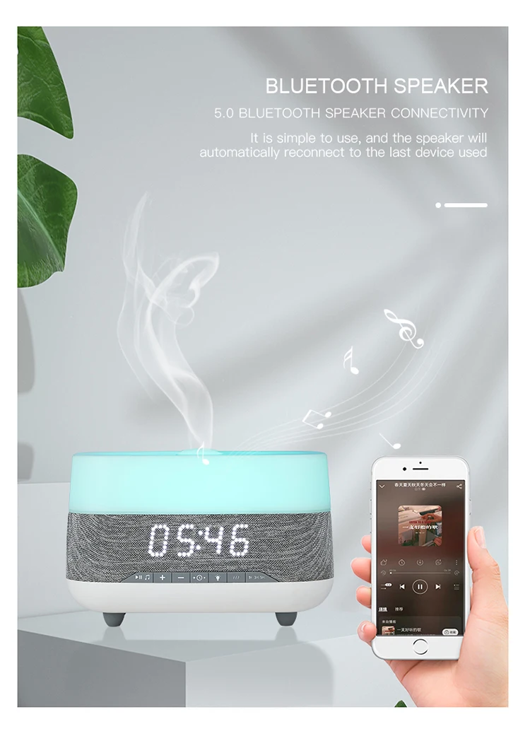 300ml Alarm Clock Diffuser Smart Aroma Diffuser Aroma Family Diffuser