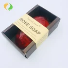 Rose Soap Face Skin Cleaning Whitening Handmade Rose Oil Soap Bar