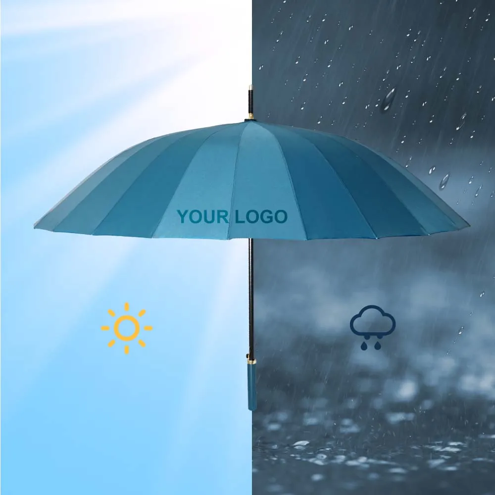 24 Ribs Large Colorful Design Fashion High-End Supplier Windproof Anti-Storm Sunshade Umbrella For Business