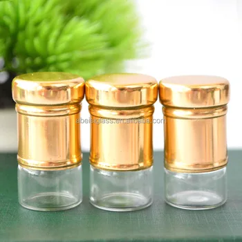 Mini free sample perfume 1ml 2ml 3ml small essential oil glass roller bottle with gold flat cap
