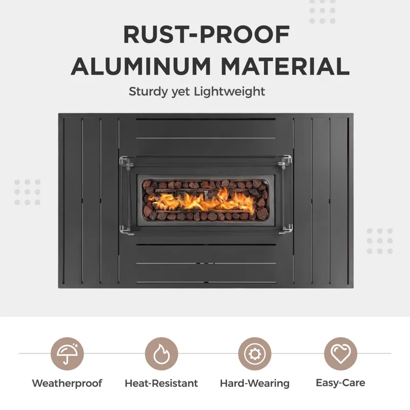 High Quality Factory Wholesale Garden Sofa Set Garden Furniture Sofa 4 Persons Outdoor Seating Group with Fire Pit manufacture