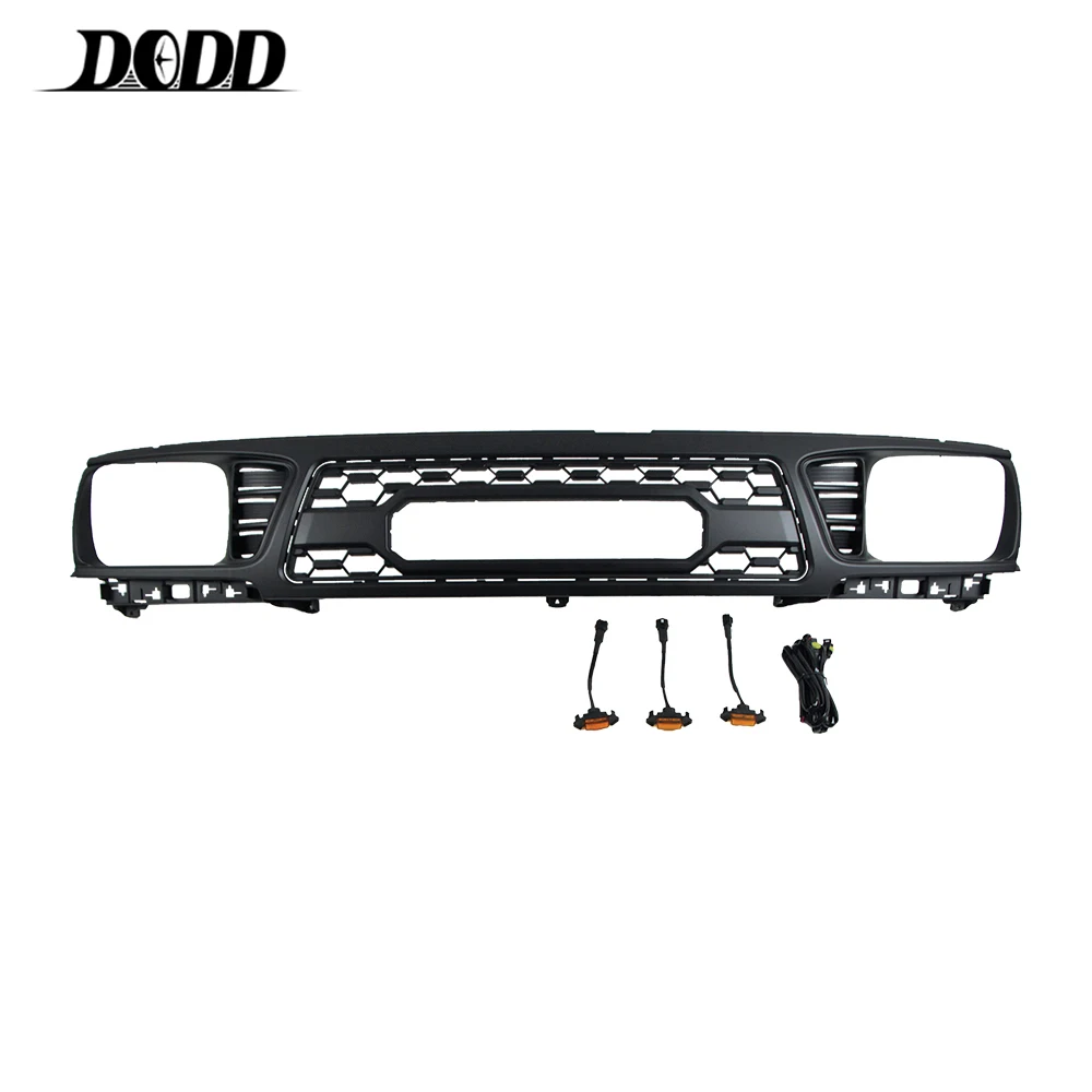 product auto parts abs black grille  with light fit for 1995 1997 toyota tacoma trd-60