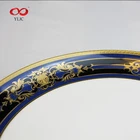 Luxury Wedding Dishes Blue And White With Gold Rim For Party To Serve
