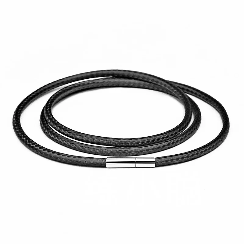 40-80cm 1-3mm Black Leather Cord 