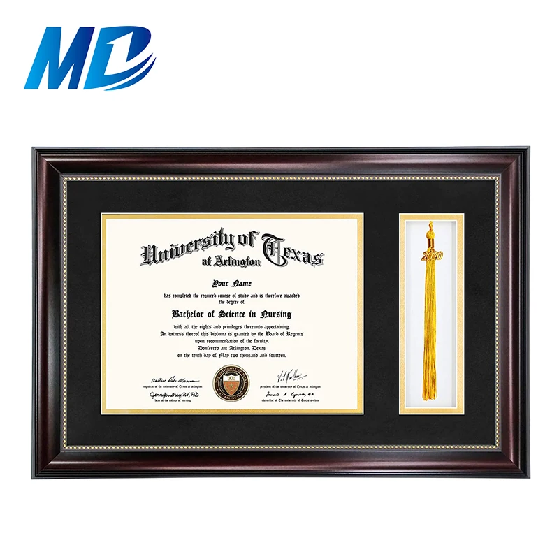 Hot Selling 8.5*11 PS Certificate Frame Graduation Diploma Frame with Tassel supplier