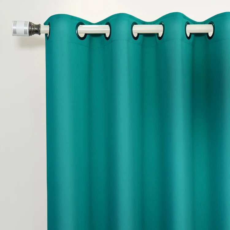 Home decorating bedroom blackout 100% polyester curtains with custom logo