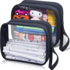 Pen Case Pencil Cases Pencil Cases Custom Waterproof Pvc School Kids Stationay Pouch Pen Bag Pencil Case Transparent