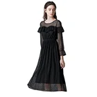 Dress Hot Sale Ladys Dinner Dress Semi See Through Gauzy Design Comfortable Wear Lace Skirt
