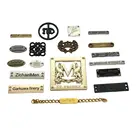 Tags Wholesale Custom Sewing On Holes Engraved Brand Metal Logo Clothing Label Tags For Clothing