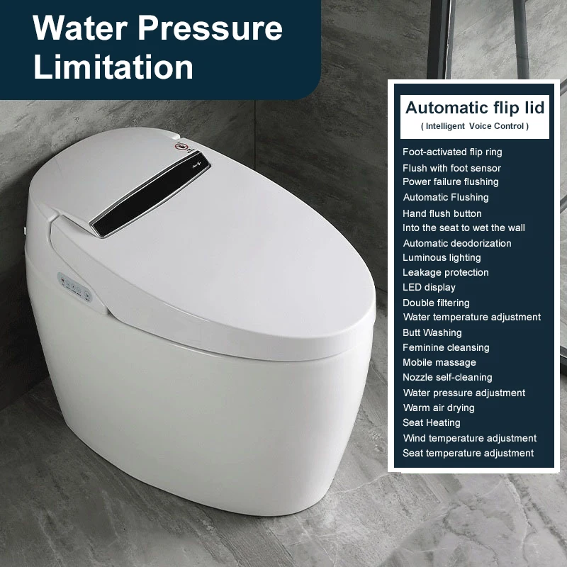 Tarpul Intelligent One-Piece Automatic WC Toilet Modern Design Smart Ceramic Sanitary Ware for Bathroom Affordable manufacture