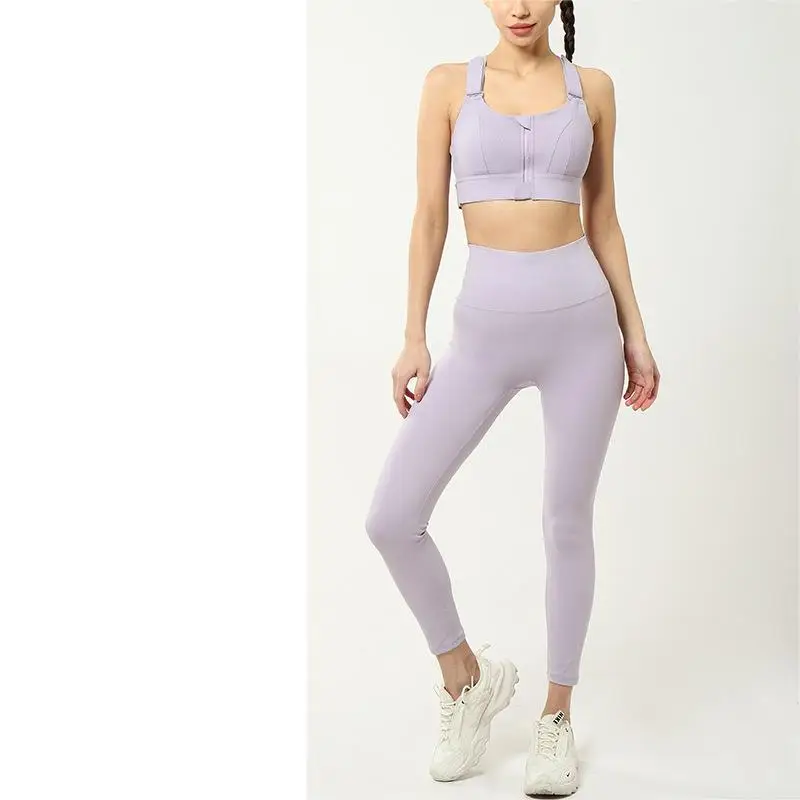Women's professional yoga clothing two-piece sports suit Pilates running quick-drying high-intensity fitness