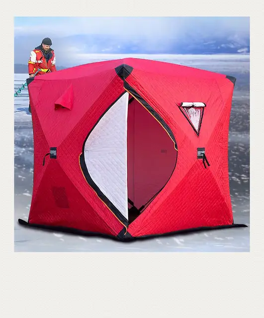 Ice fishing tent 1-2 persons 300D oxford with cotton in the middle