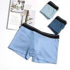Customized 100% Cotton Briefs Men's Mid-waist Breathable Comfortable Plus Size Solid Color Men's Underwear