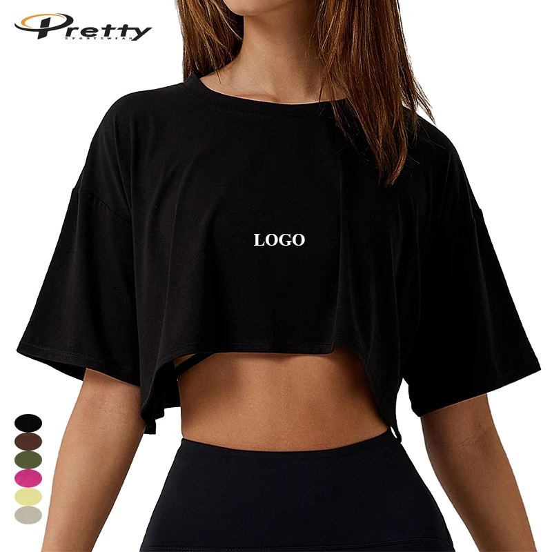 New Arrival Custom LOGO Yoga Short Sleeve Loose Breathable Gym Running Fitness Sports Top Outdoor Sports Tennis Yoga T-shirts