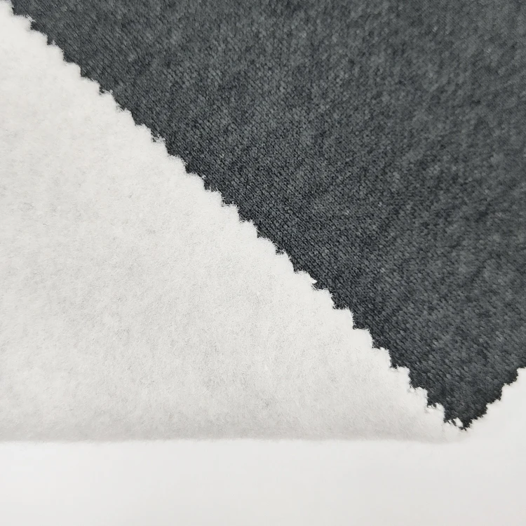 Fashion Style Knitted Terry Fabric 80 Cotton 20 Polyester Material Melange Fleee Fabric for Hoodie manufacture