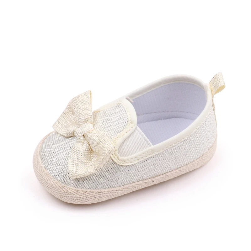 New Arriving Spring and Autumn Unlaced Bow Soft Soled Baby Toddler Shoes for Girls manufacture
