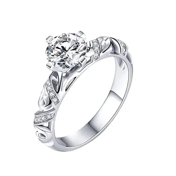Unique jewelry 925 Silver Mosant Diamond Lady's Ring for wedding party Ladies gift diamond ring