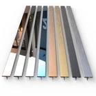 Trim For Popular Min Size Rose Gold 8K Mirror Stainless Steel T Shape Trim For Cupboard /wood /wall