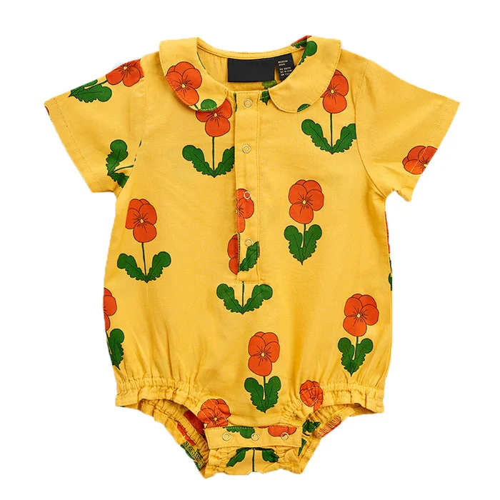 OEM customized new baby cotton frocks newborn baby romper ,kids clothes  short sleeve  baby rompers