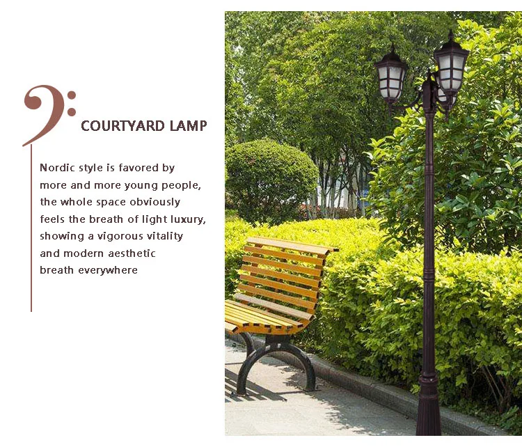 European Small Lantern Post Lights Outdoors Led Street Light for homes 120 volt Villa Garden Landscape Garden