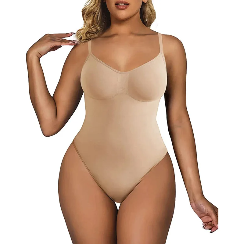 Hot Selling Seamless Belly Controlling Butt Lifting Plus Size Thong Briefs Camisole Tight Corset Shapewear Bodysuit