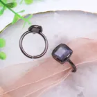 Labradorite Rings Classic 925 Sterling Silver Labradorite Gemstone Rings Wholesale Jewelry Adjustable
