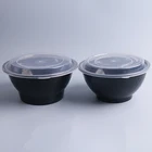 Bowl Round Disposable Plastic 36oz 42oz Salad Noodle Bowl Round Food Container With Lid