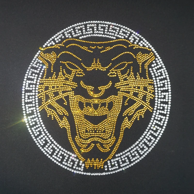 Fancy dgtopaz factory custom logo butterfly rhinestone iron on heat transfer patches motif